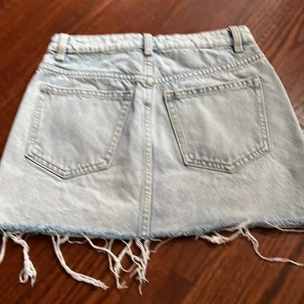 Zara Light Blue Denim Skirt - Image 2