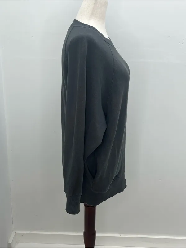 Aerie Women's Charcoal Grey Pullover Sweatshirt with Pockets Oversized XXS - Image 6