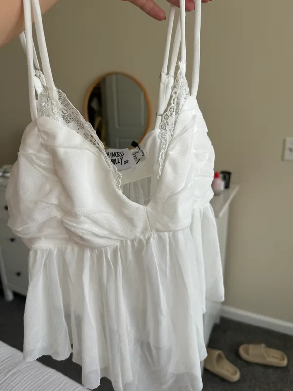 Princess Polly White Tank Top - Image 4