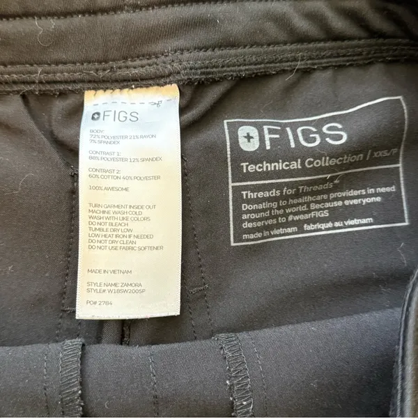 FIGS Zamora Jogger in Black, Size XXSP - Image 4