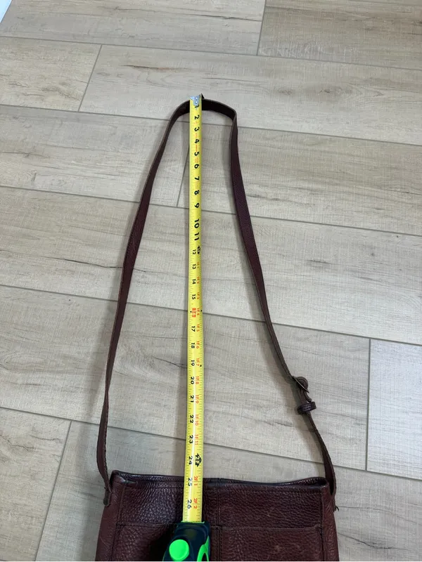 Duluth Trading Co Brown Leather Crossbody Bag Distressed Shoulder Purse Boho - Image 9