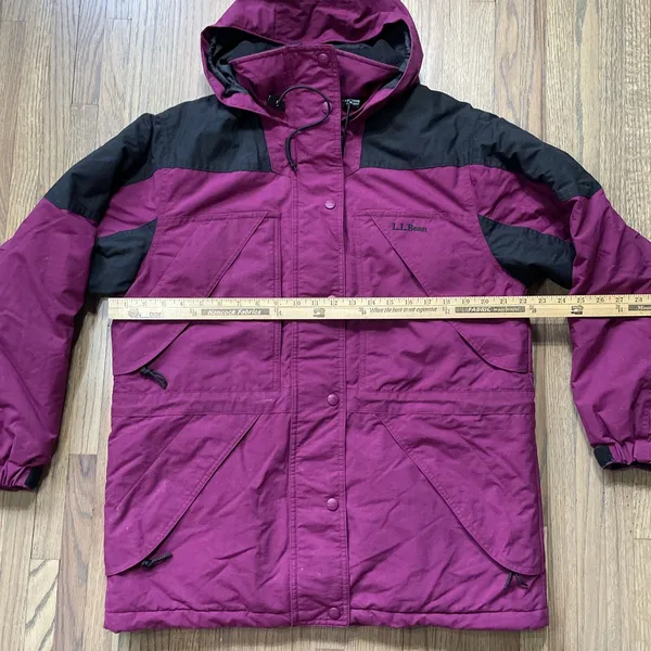 Vintage L.L.Bean Jacket Women's M Gorpcore 1990s Full Zip Hooded Purple Outdoor - Image 7