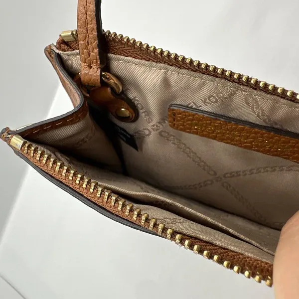 MICHAEL KORS Brown Card Wallet with Keychain - Image 5