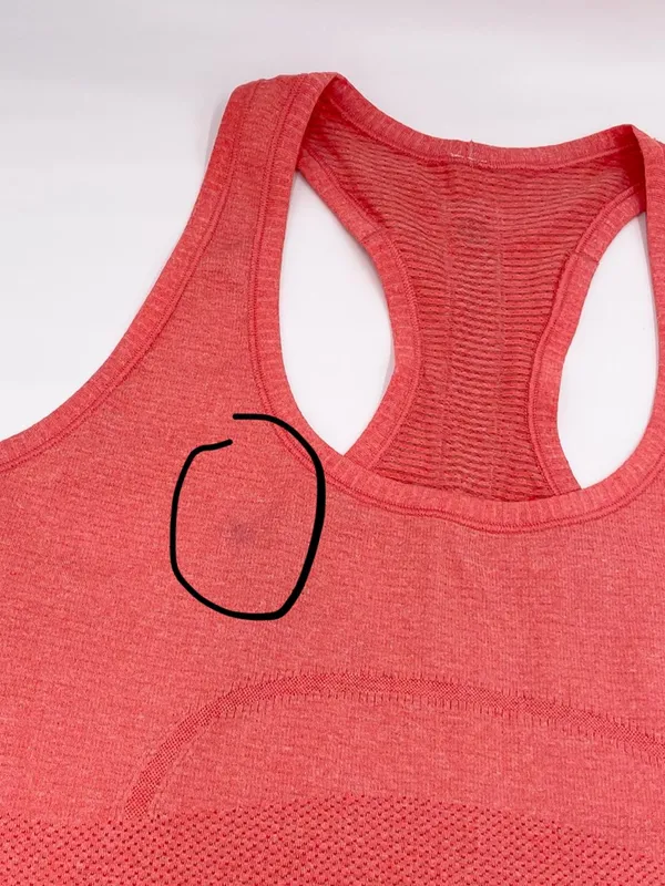 Lululemon Swiftly Tech Racerback Tank Top Size 12 Heathered Orange Coral Running - Image 5