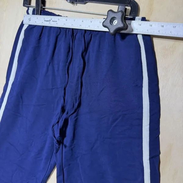 A New Day Womens S Navy Blue Side Stripe Pull On Pants Wide Leg Track Athleisure - Image 3