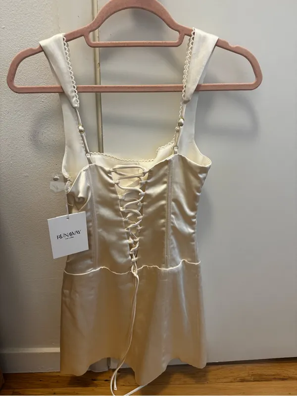 Runaway The Label - AMALDA MINI DRESS - IVORY - Image 7