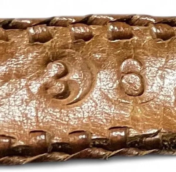 Vintage Patchwork Leather Belt Multiple Size 36 - Image 8