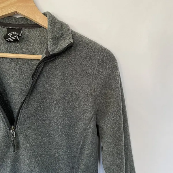 REI‎ Co-op gray fleece 3/4 zip sweater warm comfortable women's size small - Image 2