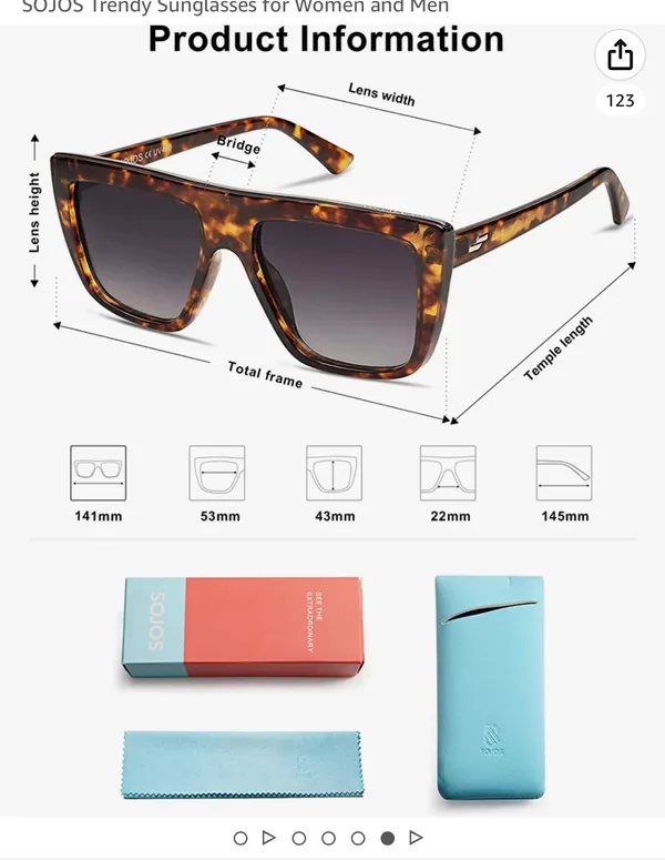 Sojos Sunglasses (NWT) - Image 3