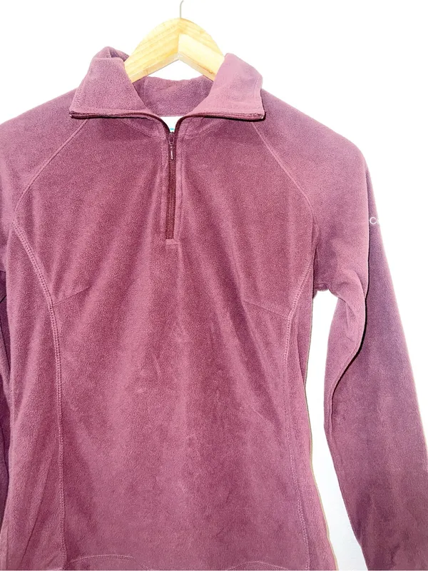 Columbia Women's Plum Quarter-Zip Fleece Pullover - Image 2