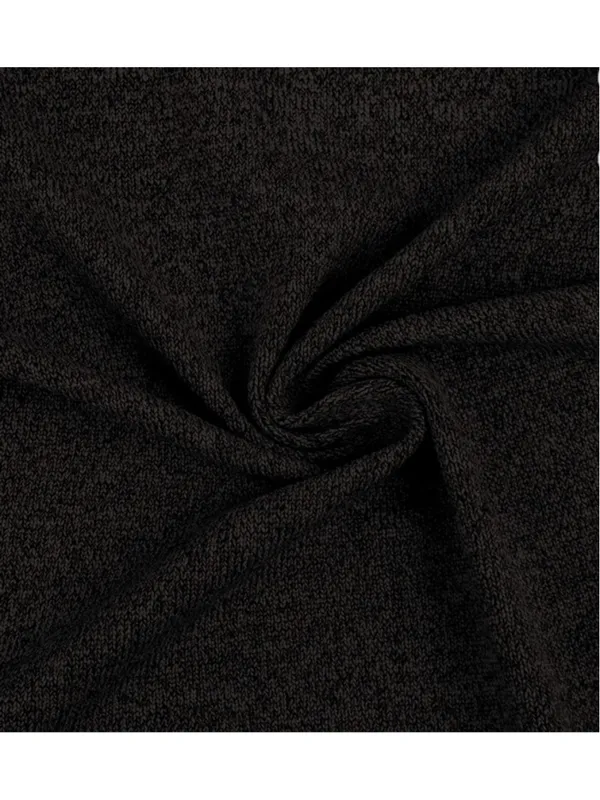 NEW Black Long Sleeve Mock Neck Pullover Pockets Midi Dress L - Image 6