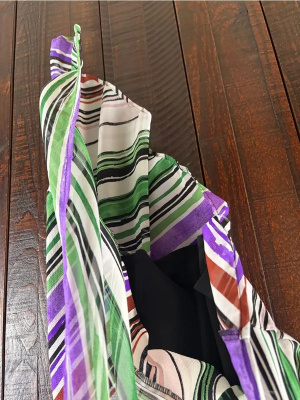 BAR III Multi Color Sleeveless Asymmetrical Midi Dress NWT XS - Image 6