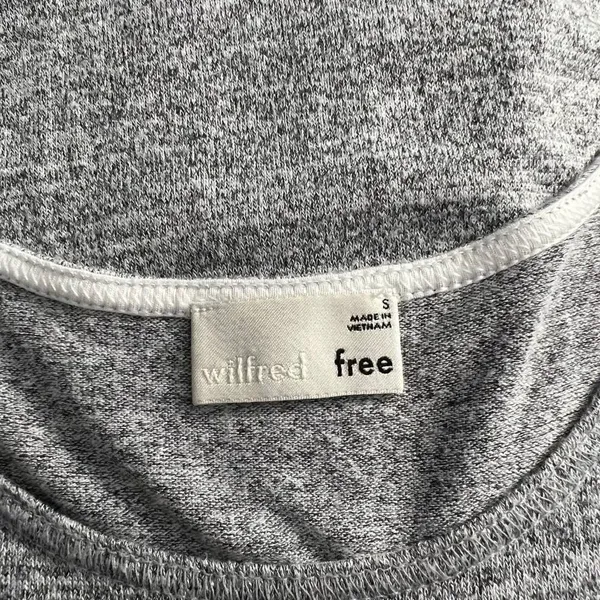 Aritzia Wilfred Free Esther Jersey‎ Knit T-Shirt Dress Marled Gray Size US Small - Image 10