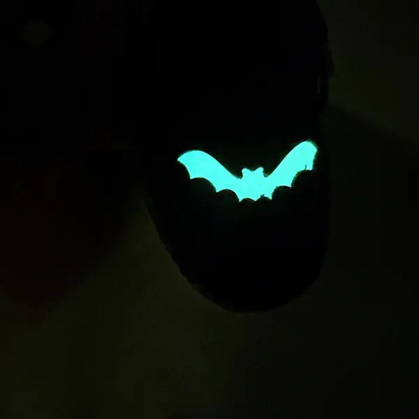 Hot Topic Glow In Dark Bats Lace Oxford 8 Halloween Goth Grunge Dark Romantic - Image 9