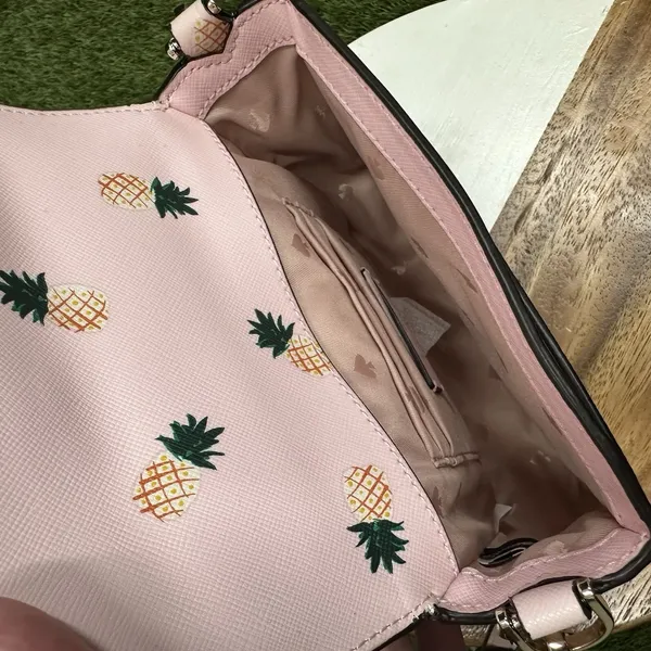 New Kate Spade Staci Square top handle pineapple crossbody bag pink‎ multi - Image 10