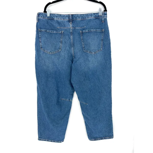 Banana Republic Mid-Rise Barrel Jean‎ 33/16 Medium Wash Casual Chic Minimalist - Image 4
