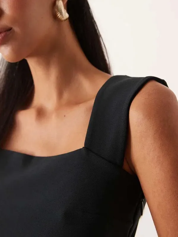 Abercrombie & Fitch Sheer Babydoll Cami Top Black Size XS - Image 2