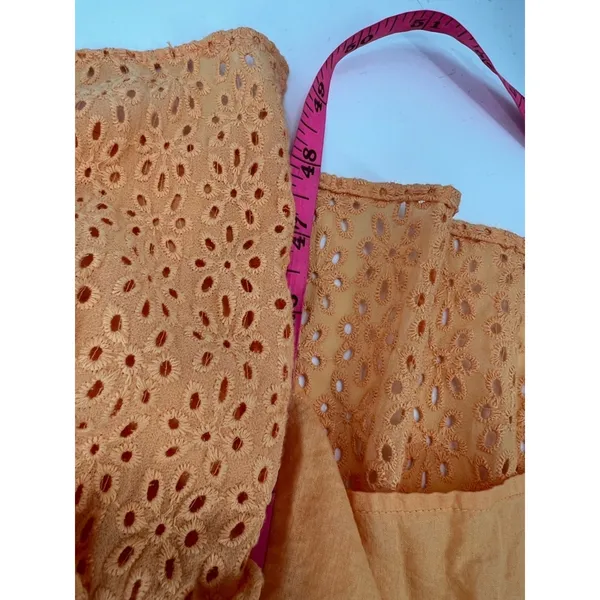 Camila‎ Coelho Revolve Lacy Midi eyelet Dress in Peach Sz XS - Image 7