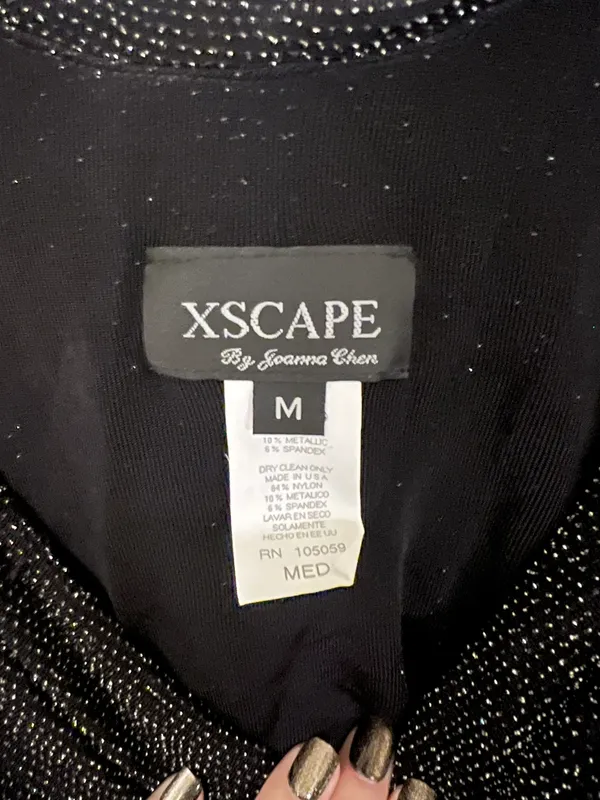 vintage sparkly black top Size M - Image 5