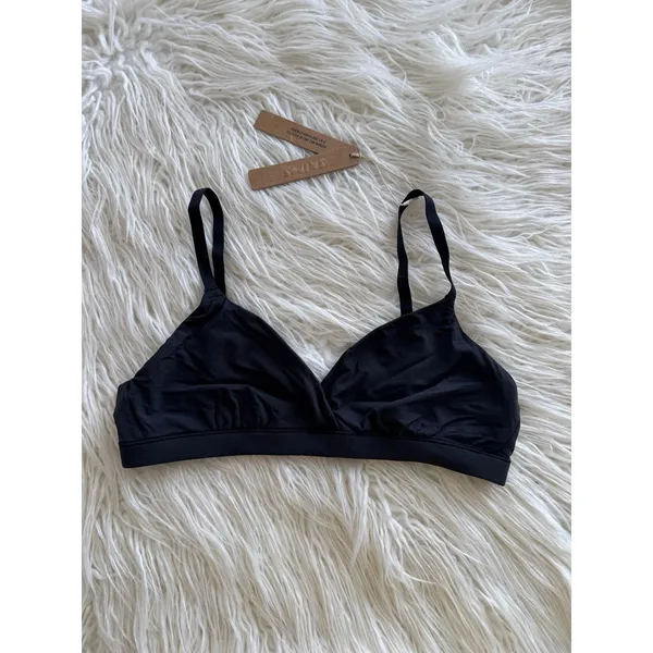 Skims Fits Everybody Crossover Bralette Onyx Size Medium - Image 2