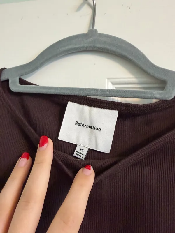 Reformation Hudson Knit Tank in Mole - Image 4