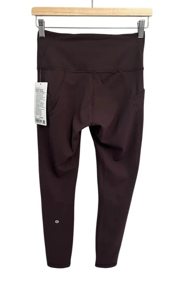 Lululemon Wunder Train High-Rise Tight with Pockets 25" Espresso Size 8 NWT - Image 7