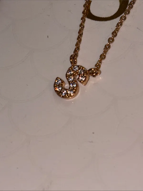 NWT- simply southern initial ‘S’ necklace sparkle gold - Image 2