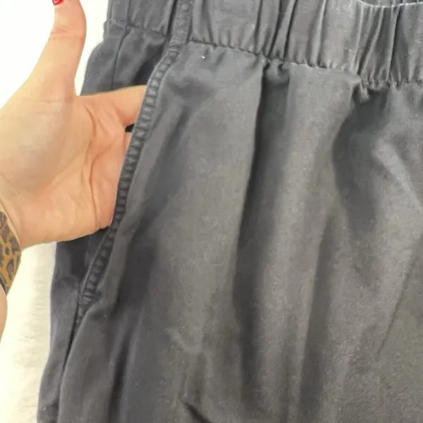 Gap XL Cargo Pants Mid Rise Black Twill Pull On Boho Elastic Waist Boho Grunge‎ - Image 6
