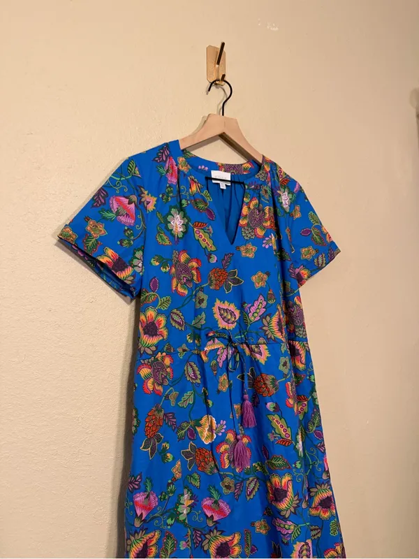Sugarlips Anabella Floral Fatima Ruffle Midi Dress Size Medium - Image 4