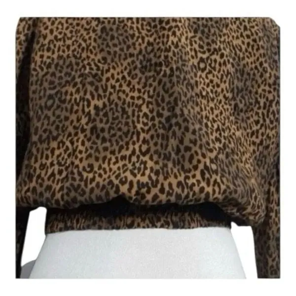Jones New York Women Orange Black Leopard Jacket Size 6 Double Breasted Cropped - Image 7