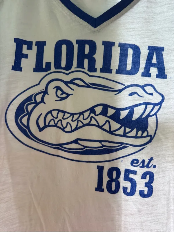 UF University of Florida Gators Champion Women's V-Neck Tee Shirt, Large - Image 2