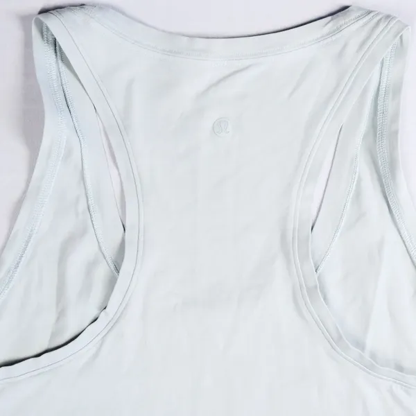 Lululemon‎ Racerback Love Tank Top Womens 8 Sheer Blue Pima Cotton Athletic - Image 9