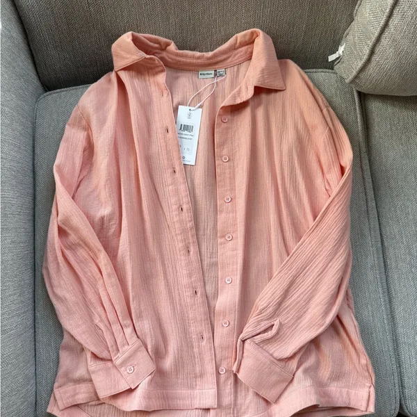 Rhythm New Ray Oversized Shirt Pink - Image 4