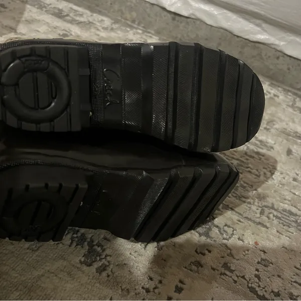 Coach Brown Rubber Logo Rain Boots Size 6 US - Image 6