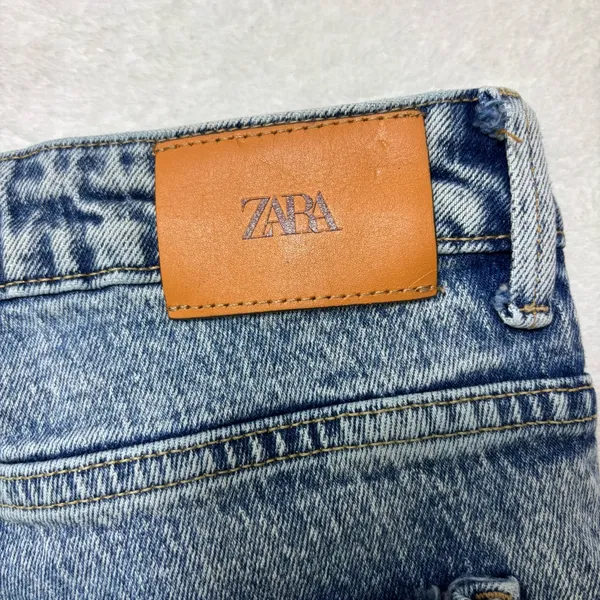 Zara Women's Light Blue Straight Leg‎ Jeans Size 10 - Image 8