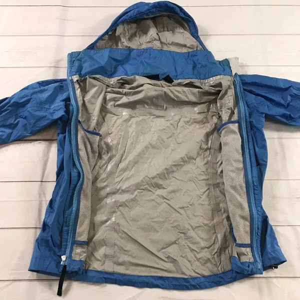 Marmot Women Small Blue Precip Eco Outdoor Waterproof Hooded Rain Jacket - Image 4
