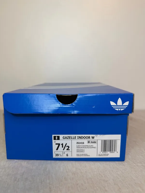 Adidas Gazelle Indoor Women’s Sneakers Size 7.5 Aurora Ivy Shock Pink Gum JS1416 - Image 5