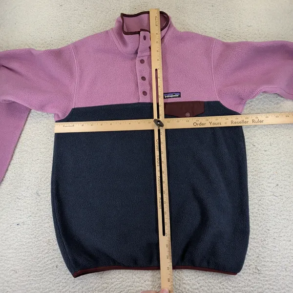 Patagonia Synchilla Lightweight Snap-T Pullover Pink Navy 25455 Womens Small - Image 3