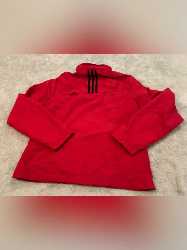 Women’s Adidas Pink Hooded Zip up Jacket Size Medium - Image 11