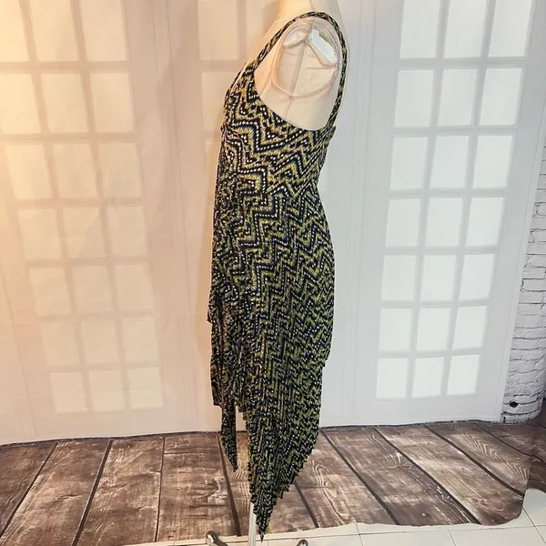 ALC Frank Multicolor Kendall Silk Sleeveless Asymmetrical Lined Sundress Size 8 - Image 9