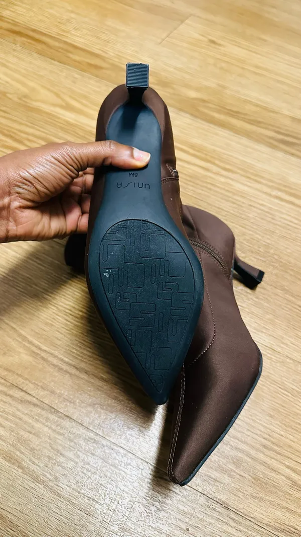UNISA Brown Pointed Toe Ankle Boots - Image 8