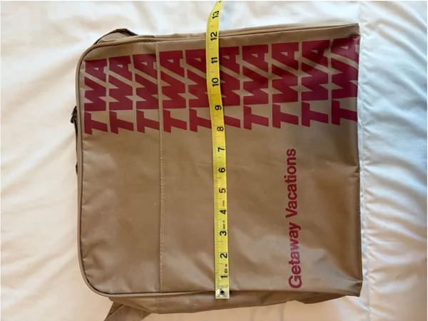 Vintage 1970s TWA Getaway Vacations Flight Bag Carry On Airline Retro M12 - Image 8