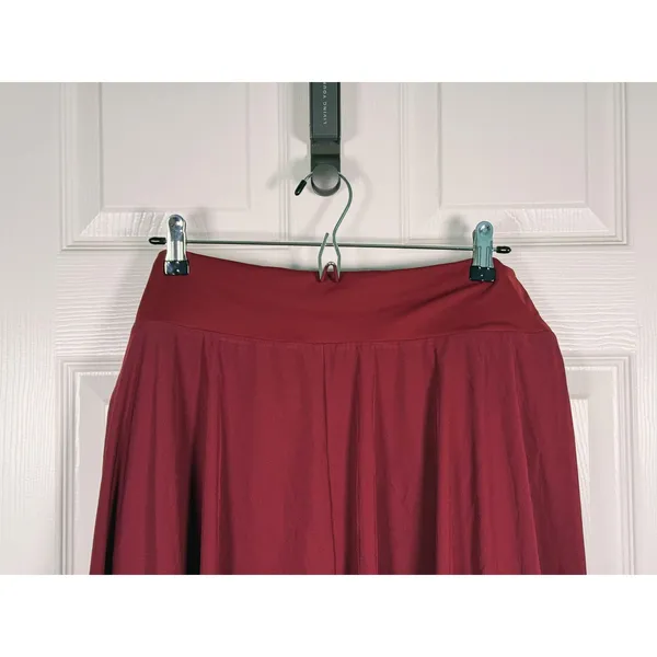 Halara Breezeful Tie Side 2-in-1 Midi Skirt Size XL Burgundy Flowy Comfortable - Image 6