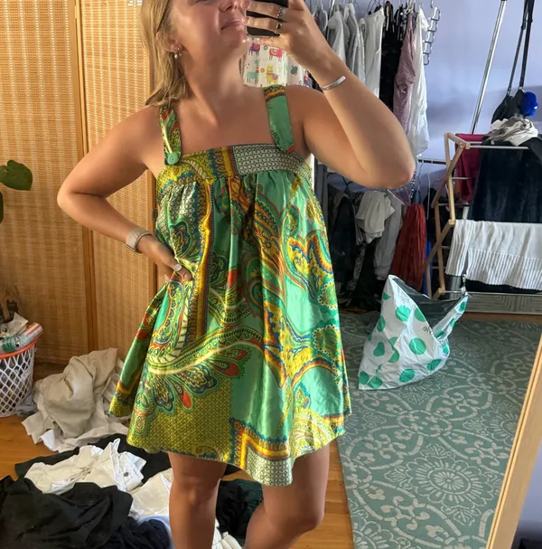 Vintage babydoll dress Green Size M - Image 2