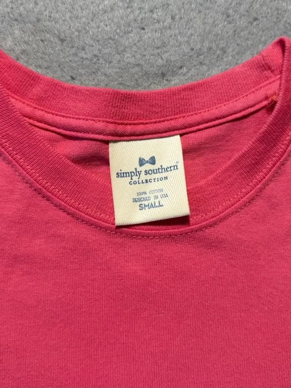 Simply Southern Pink Tee Small “I Shore Do Sparkle” Sea Horse Cute T-Shirt - Image 5