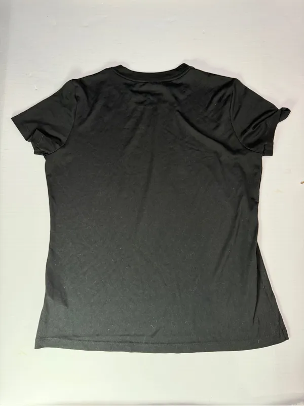 Nike Black Short Sleeve Athletic Tee with White Swoosh - Image 5