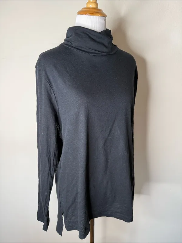 Madewell Black Whisper Cotton Turtleneck - Image 2