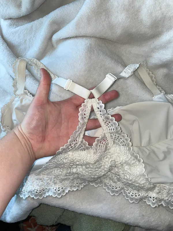 White Bralette Size XL - Image 3