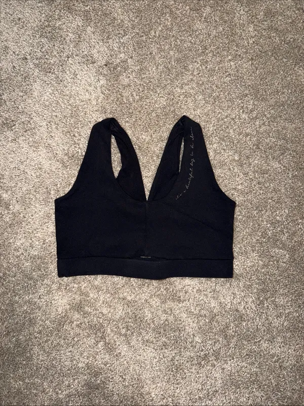 Gymshark x Whitney Simmons Black V-neck Sports Bra - Size Small - Image 3
