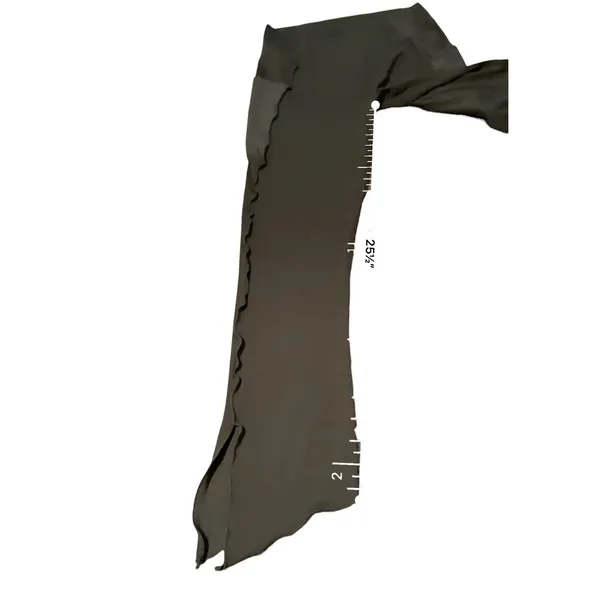 Halara Leggings Womens S‎ Olive Green Ruffle Hem Side Pocket High Rise Yoga Pant - Image 9